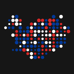 Iceland Silhouette Pixelated pattern illustration