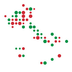 Italy Silhouette Pixelated pattern illustration