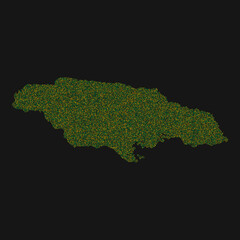 Jamaica Silhouette Pixelated pattern illustration