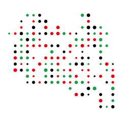 Libya Silhouette Pixelated pattern illustration