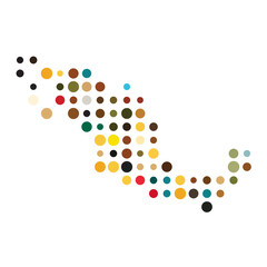 Mexico Silhouette Pixelated pattern illustration
