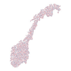 Norway Silhouette Pixelated pattern illustration