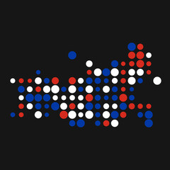 Russia Silhouette Pixelated pattern illustration