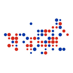 Russia Silhouette Pixelated pattern illustration