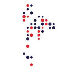 Thailand Silhouette Pixelated pattern illustration