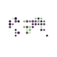 World Map Silhouette Pixelated generative pattern illustration