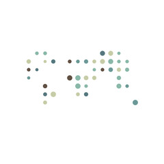 World Map Silhouette Pixelated generative pattern illustration