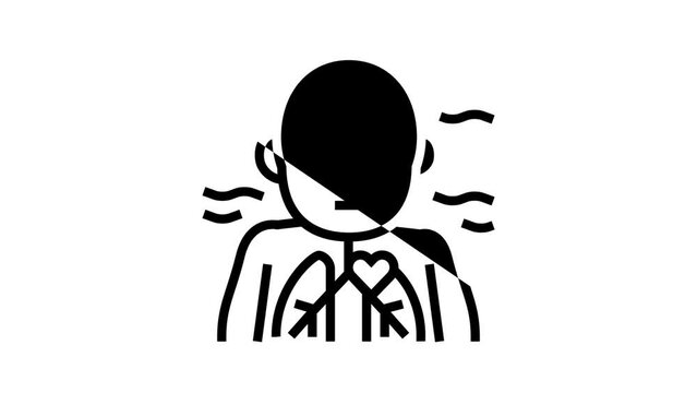 diving reflex line icon animation