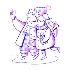 Students Go Out For Christmas