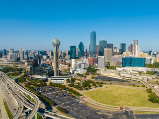Naklejka na ściany i meble Aerial of Downtown Dallas Skyline