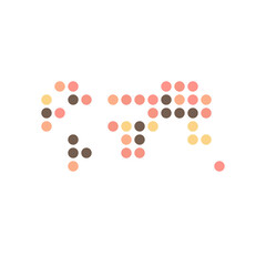 World Map Silhouette Pixelated generative pattern illustration