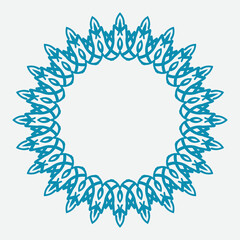 round ornament or circle frame with modern color. suitable for traditional design or vintage design