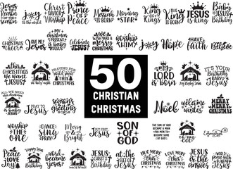 Christian Christmas Decoration Vector, SVG bundle, Jesus is King, Nativity Scene, Angels, Mary and Joseph