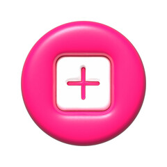 Obraz premium 3d add icon illustration. Isolated 3D Render.