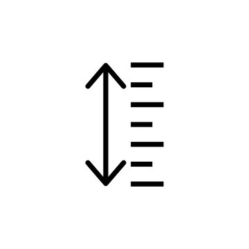 height icon vector design templates