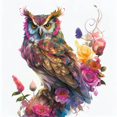 Zelfklevend Fotobehang owl © justdd