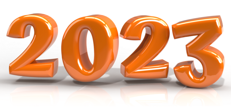 Awesome design 2023 happy new year minimal text template background 3d render - Powered by Adobe
