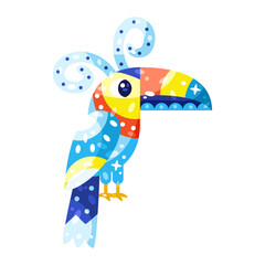 Isolated colored dragon alebrije icon Vector