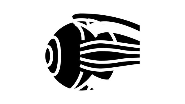 eye human organ glyph icon animation