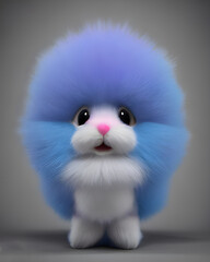 Obraz premium Digital Illustration Fluffy Furry Toy