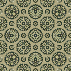 Seamless ornamental Islamic vector Pattern in Ottoman Kaftan style. Use for fabric prints, weaving, knitting, home decoration, fashion design and bedding patterns
