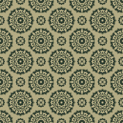 Seamless ornamental Islamic vector Pattern in Ottoman Kaftan style. Use for fabric prints, weaving, knitting, home decoration, fashion design and bedding patterns