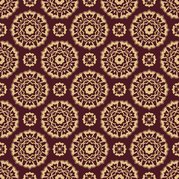Seamless ornamental royal vector pattern in Ottoman Style. Use for fabric prints, weaving, knitting, home decoration, fashion design and bedding patterns