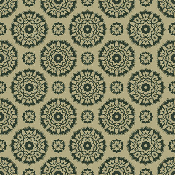 Seamless ornamental Islamic vector Pattern in Ottoman Kaftan style. Use for fabric prints, weaving, knitting, home decoration, fashion design and bedding patterns