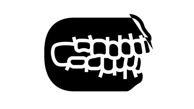 bite correction line icon animation