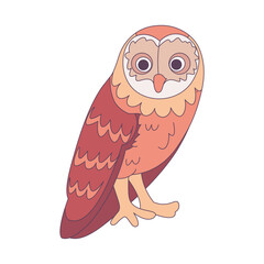 Isolated cute owl bird icon Vector