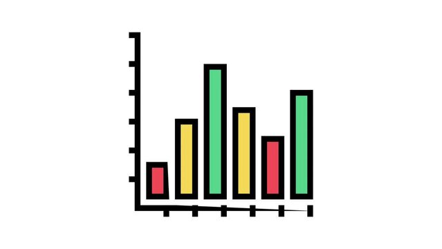 bar graph color icon animation