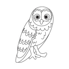 Isolated cute owl bird icon Vector