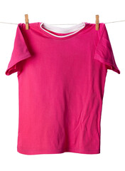 Purple T-Shirt on Clothes Line