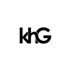 khg letter initial monogram logo design