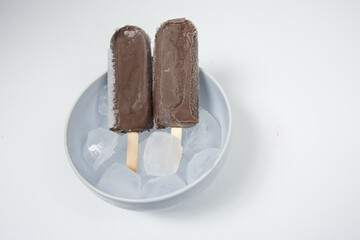 chocolate ice cream isolated