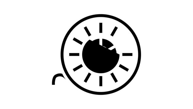 polylactic acid pla thermoplastic glyph icon animation
