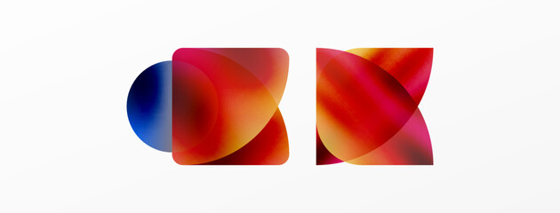 Transparent effects geometric abstract background. Minimalist wallpaper, banner, background or landing