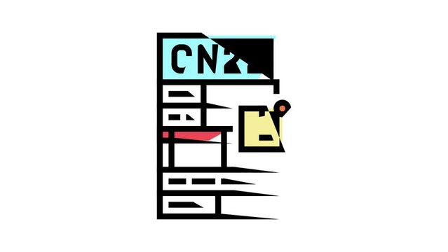 customs declaration color icon animation
