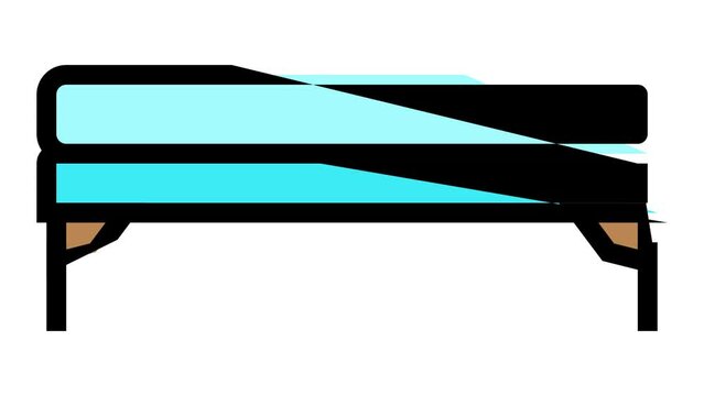 bench bedroom color icon animation