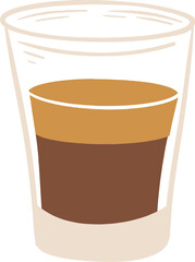 A glass of espresso illustration