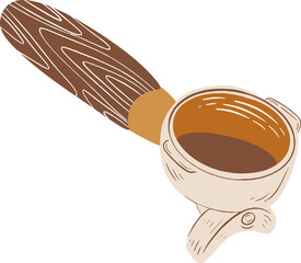 Handy and modern poltafilter illustration