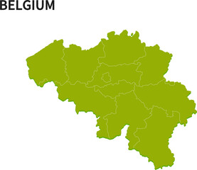 Fototapeta premium ベルギー/BELGIUMの地域区分イラスト