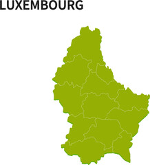 ルクセンブルク/LUXEMBOURGの地域区分イラスト