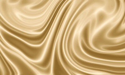 Obraz premium Gold silk texture background design with smooth waves.