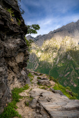 On the way to Guanyi Wanterfall on the way to middle tiger leaping gorge, Shangrila, Yunan, China