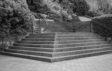 Abstract stairs in the city. Abstract steps, cement stairs,wIde stone stairway often seen on monuments and landmarks