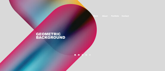 Round shapes and circles with liquid gradients