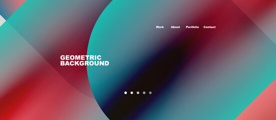 Abstract circles and round shapes landing page background. Vector Illustration For Wallpaper, Banner, Background, Card, Book Illustration, landing page. Pattern design concept