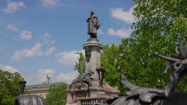 Adam Mickiewicz Monument  in Warsaw. Poland.