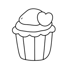 hand drawn cupcake